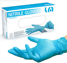 Guantes de Nitrilo desechables, 3.5 grms.