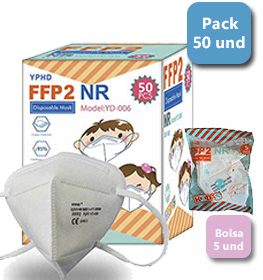 Mascarilla FFP2 Infantil. Caja de 50 unds.