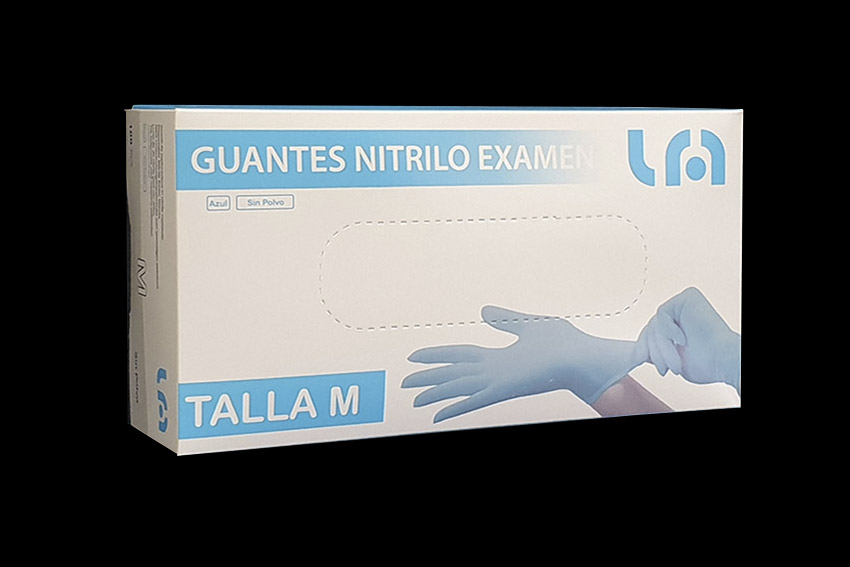 Guantes de Nitrilo desechables, 3.5 grms.